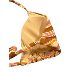 Princess Polly Bikini Top Womens Size 2 Layla Triangle Brown Striped Halter NWT Photo 7