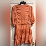 Sandro NWT  Mylene Frilly Mini Dress In Salmon Size 42 Photo 5
