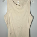 Pact  Racerback Ribbed Tan Classic Minimalist Tank Top Organic Cotton Size XL Photo 0
