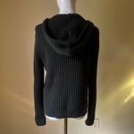 Vintage Giannetti Wool Zip Hoodie Petite Large Green Ribbed Knit Sweater Jacket Size undefined Photo 4