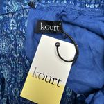 Kourt Sz Small Blue Paisley Print Luke Dress Tiered Mini Skirt Smock Waist/Neck Photo 5