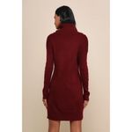 NWT Lulu’s Tea Reader Burgundy Mini Sweater Dress Size M Photo 1