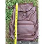 Amerti Leather Backpack Brown Drawstring‎ Flap Buckle APC Zipper Small Purse Photo 3