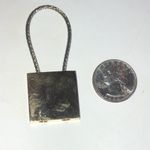 Gold Tone Vintage Square Padlock Keychain Photo 2