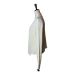 Cut Loose Sweater Women Medium Ivory Textured Open Front Knit Cardigan Boho Photo 4