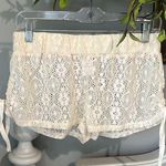 Xhilaration Beige Lace Sheer Swim Coverup Shorts Beach New Junior Womens Large New Photo 0