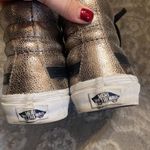 Vans Unisex  metallic gold high top skate shoe Photo 3