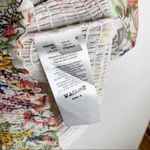 Anthropologie  Aurelia Smocked Top Floral Cream Size M Balloon Sleeve Ruching Photo 8