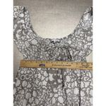 Trina Turk  dress 4 baby doll gray star metallic cap sleeve tie front Short Y2k Photo 5
