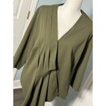 Venus  Olive Green Light Weight Button/Snap Closure, Suit Jacket, Blazer, 2X Photo 1