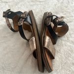 Diba True  Black Gold Fair Enough Leather Ankle Strap Sandals Size 8 Photo 6