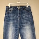 Risen Jeans High Rise Wide Leg Dark Wash Jeans Women’s Size 1XL Stretchy Jeans Blue Photo 2