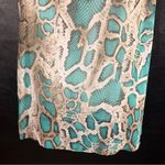 Peach Love California  Turquoise Snakeskin Print Dress‎ Size Small Photo 4