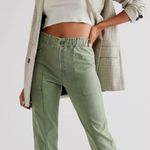 MOTHER The Springy Ankle Pants Jeans High Rise Straight Leg loden frost sz 29 Green Photo 0