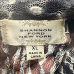 Shannon Ford NY Elegant Black & White Patterned Sleeveless Blouse, Lace, Sz XL Photo 1