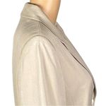Valerie Stevens 100% Pure Silk, beige blazer with pockets. Size 8. EUC Photo 3