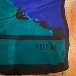 Bill Blass  blue and green scarf accessory classic vintage‎ Photo 1