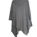Joan Vass  Studio Small Grey Asymmetrical Long Sweater Tunic Cashmere Blend‎ Photo 4