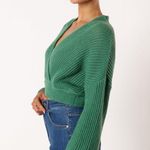 NWT BRINLEY CROP KNIT CROSS FRONT SWEATER Photo 2