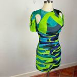 House Of CB  Letitia Multicolour Ruched Mesh Mini Dress Photo 2