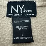 NY Jeans NY & Co Womens Beige Fleece Zip-Up Jacket With Pockets Size L Photo 4