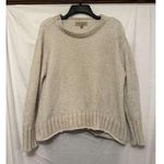 Philosophy  M Ivory Chenille Knit Pullover Sweater Velvet Super Soft Long‎ Sleeve Photo 0