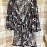 Willow + Root Willow root snake skin print Tie-Front 3/4 Sleeve Blouse size m Photo 0