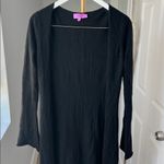 Calypso St. Barth Christiane Celle for Calpyso 100% Cashmere Black Open Long Sleeve Cardigan Small Photo 1