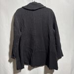 Focus Black Waffle Knit Cowl Neck Sweatshirt Top Kangaroo Pocket Lounge Beach M Size M Photo 1