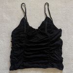 Urban Outfitters  Bdg Black Ruched Scrunch Cropped Cami Tank Top Sz M Photo 1