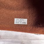 Vintage Brown 100% Wool Bucket Hat with Flower Flapper 1920s Style Derby Lace Photo 4