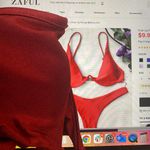 Zaful  red push up plunge bikini Photo 4