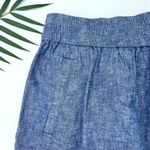 Loft  Linen Blend Pull-On Chambray Pocket Skirt Photo 6