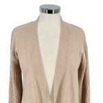 T Tahari  Open Front Cardigan Sweater With Wide Sleeves Beige Size Small Photo 1