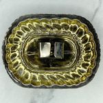 Vintage Gold Tone Black Cabochon Ornate Rope Border Belt Buckle ✨ Photo 1
