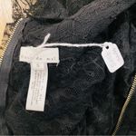 Fleur Du Mal black lace high neck blouse pleated front and cuffed sleeve Photo 5