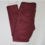 Joie  Park Low / Mid Rise Skinny Crop Ankle Zip Utility Pant in Burgundy Photo 8