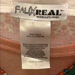 ✨FauxReal Ugly Christmas long sleeve shirt Green Size L Photo 4