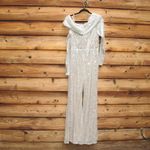 Mac Duggal 26596 SEQUINED DROP SHOULDER LONG SLEEVE JUMPSUIT Nude Gold 10 Photo 9