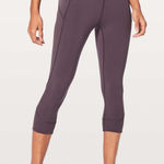 Lululemon  In Movement Crop Everlux 19” Black Currant Size 4 Photo 0