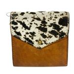 Madewell  Brown Leather Animal Print Fur Multi Card Slot Wallet Photo 0