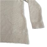 LL Bean Ivory Midweight Cotton Slub Kangaroo Pocket Hoodie Sweater Size‎ SMALL Photo 4
