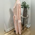 PINK - Victoria's Secret Vintage Victoria Secret Pastel Pink Satin with Lace on Collar Robe Dressing Gown Photo 6