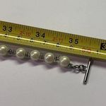 CHAPS Faux Pearl Bead Beaded Silver Tone Necklace Toggle Clasp Photo 11