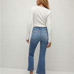Veronica Beard  Carson Ankle Flare High-Rise Washed Denim Jeans Size 27 Photo 2