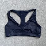 Beyond Yoga Racerback Sports Bra Metallic Navy Blue Activewear Size Womens Small Photo 2