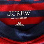 J.Crew ‎ Vintage Jersey Long-Sleeve Red and Blue Striped T-shirt Sz M Photo 4