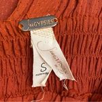 Sea Gypsies Rust Orange Boho Halter Ruffle Dress Size Small Photo 4