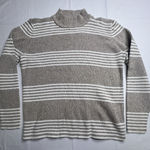 Karen Scott  Turtleneck Sweater Womens Size PL Pullover Cotton Beige White Photo 0