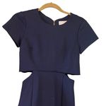Amanda Uprichard Navy Side Cutout Ponti Knit Dress Photo 1